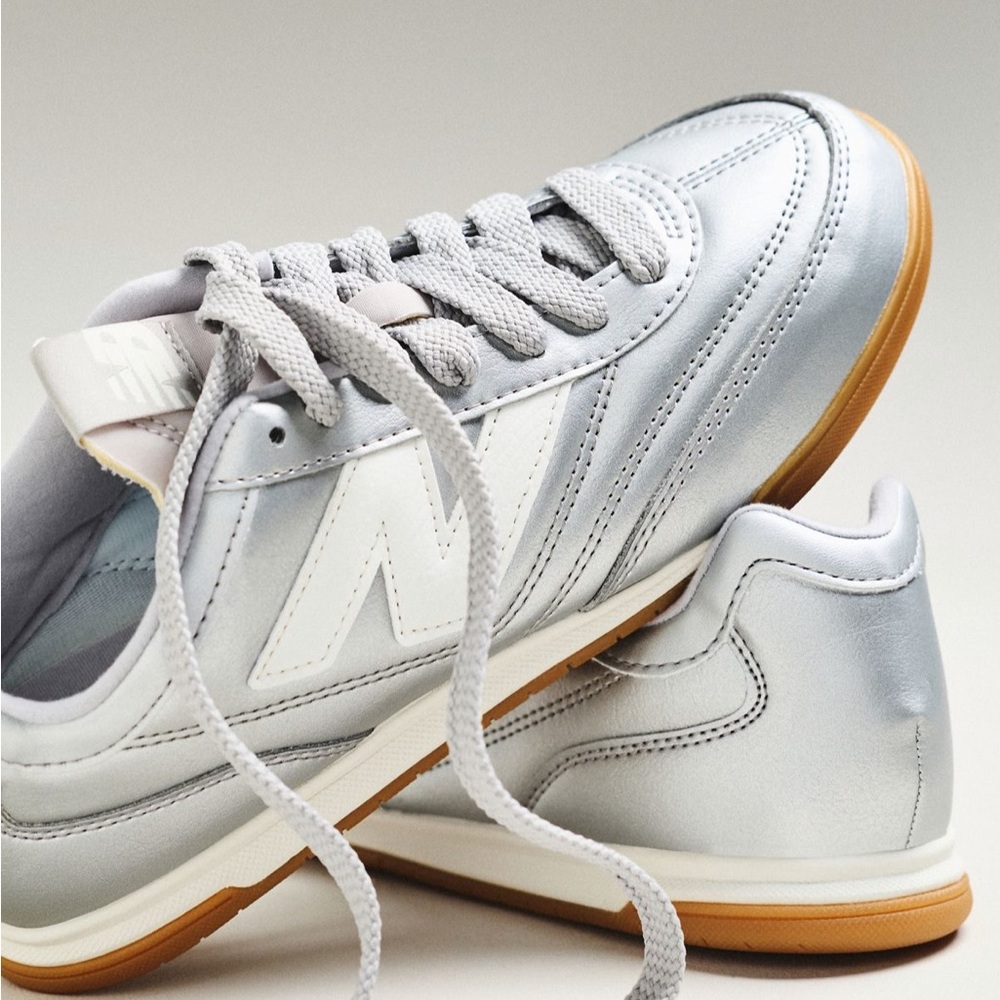 New Balance RC 42 Silver White Gum-sole Athletic Sneakers